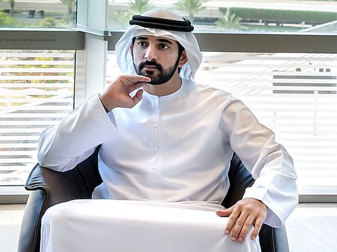 Sheikh Hamdan bin Mohammed bin Rashid Al Maktoum during the programme's launch at Dubai Future Foundation