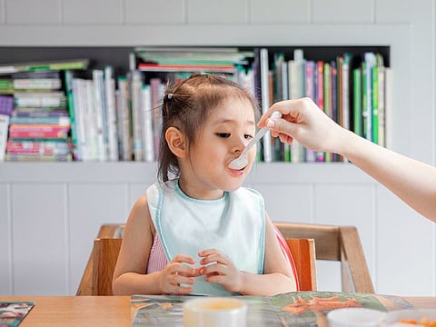 Food messes are encouraged - try to get your toddler to pick, touch and smell different foods, using these products.