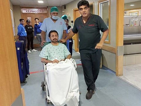 Haleem Adil Sheikh after his surgery.