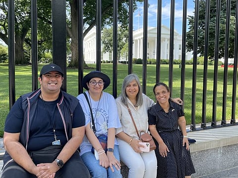 Asma and Abdulla with Gulshan Kavarna and Zahra in Washington DC while participating at the Smithsonian Folklife Festival