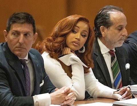 US rapper and songwriter Cardi B appears at Queens County Criminal Court in New York on September 15, 2022.