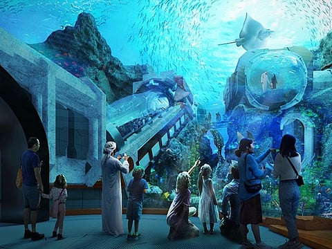 SeaWorld Abu Dhabi is set to contain more than 58 million litres of water.