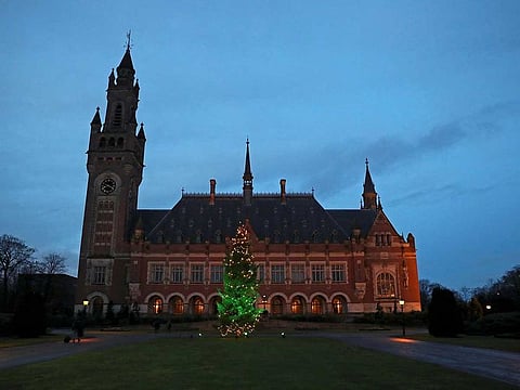 General view of the International Court of Justice (ICJ) in The Hague, Netherlands, December 11, 2019.