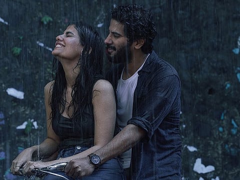 Dulquer Salmaan and Shreya Dhanwanthary in 'Chup: Revenge Of The Artist'