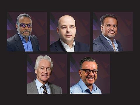 From left to right: Dustine Stanley, Roger Woodward & Sanjeevv Bhatia from Netix; Paul Price, Tridium; Gilad Levy, Genesis