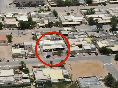 The suspect was placed under close surveillance before a squad of police raided his place in a nearby emirate and caught him redhanded.