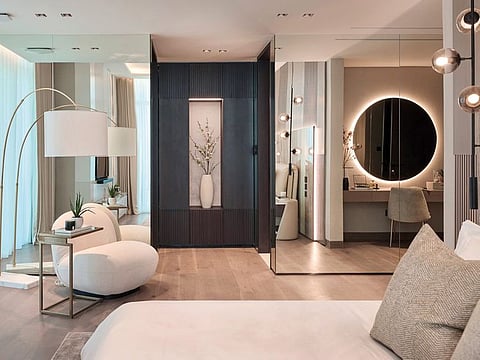 This Dubai residence boasts settled yet stylish interiors