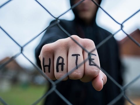Overall, there were 140,561 hate crimes - defined as an offence based on a person’s race, ethnicity, religion, sexual orientation, disability or transgender identity - recorded by the police in the 12 months to March. Illustrative image.