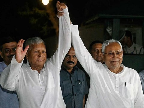 Bihar Chief Minister Nitish Kumar (right) and Lalu Prasad Yadav, who currently runs the Bihar government, have made public the state’s caste census report. The results are expected to roil India’s politics.