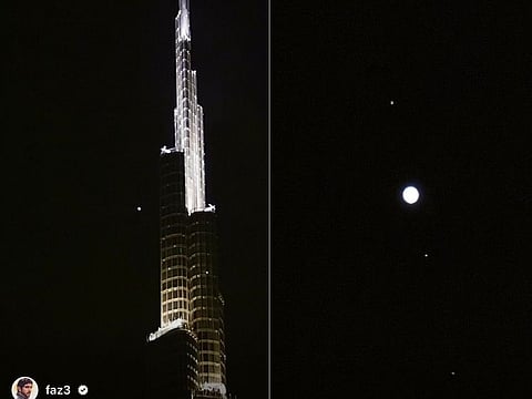 Fazza shares video of the Jupiter opposition
