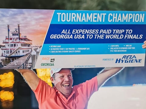 Winner of the 2022 Race to Georgia Regional Final, Ralph Maenen, representing Montgomerie Golf Club, who also won the 2022 World Final in Georgia, US.