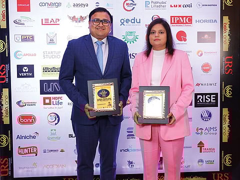 Abhishek Jajoo, Founder & CEO, AJMS Group, with Komal Jajoo, his wife and Partner-International Operations, AJMS Group