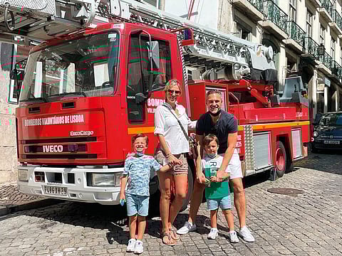 Jeremy Savory, Founder and CEO, Savory & Partners with his family in Portugal