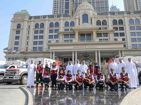 The last four ambulances were received at a ceremony in Dubai
