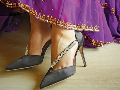 Beybina High Heeled Pump… shine bright from head to toe