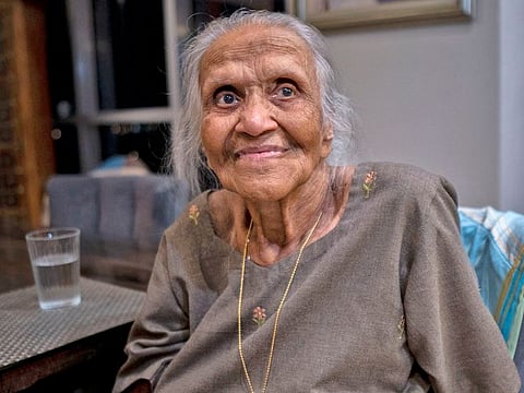 Dubai-based Canadian expat Nibha Chatterjee, fondly referred to as Dida, recently turned 100. She relocated to Dubai from Canada two years ago.