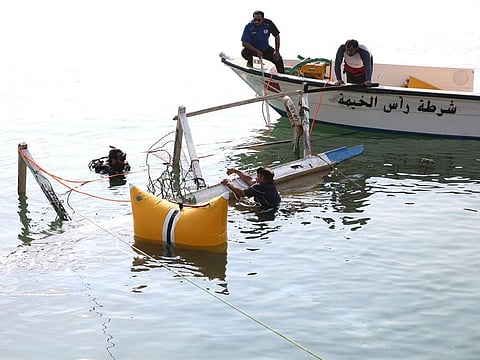 A RAK Police underwater operation underway.