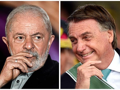 Ex-Brazilian president and presidential candidate Luiz Inacio Lula da Silva (left) and Brazilian President and incumbent candidate Jair Bolsonaro.
