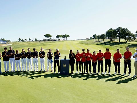 Luke Donald & Zach Johnson take part in Captains’ Challenge at Marco Simone Golf & Country Club