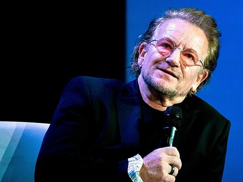Bono speaks at the Clinton Global Initiative, Tuesday, Sept. 20, 2022, in New York.