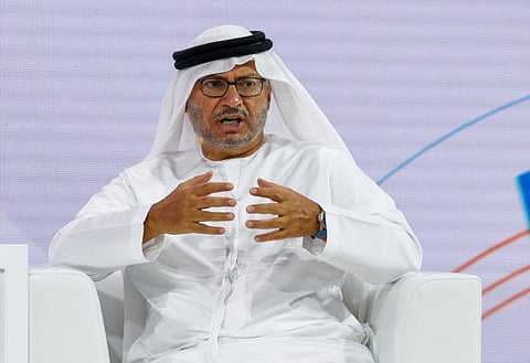 Dr Anwar Gargash during a session on 'The Middle East: Changing Perspectives' on the second day of the 20th Edition of Arab Media Forum in Dubai