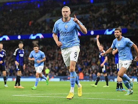 Man City striker Erling Haaland.