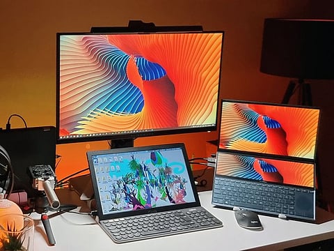 Slim and lightweight, a portable monitor only needs one cable to mirror your desktop, smartphone and game console.