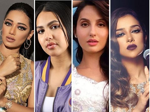 From right: Emirati singer-songwriter Balqees, Moroccan-Canadian sensation Nora Fatehi, award-winning Moroccan singer-songwriter Manal and Iraqi diva Rahma Riad all contribute their enchanting voices to the captivating new Fifa World Cup tune "Light The Sky".