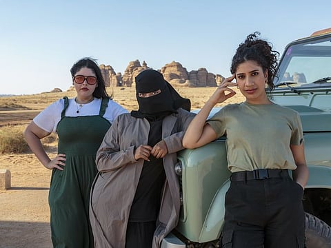 Hadeel Marei, Amy Roko and Maha Jaafar in Saudi Arabia. The three social media stars will feature in their own reality TV show.