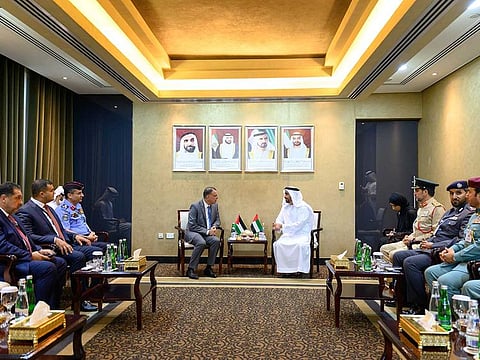 Lieutenant-General Sheikh Saif bin Zayed Al Nahyan, Deputy Prime Minister and Minister of Interior met on Tuesday with a number of Arab and foreign ministers and officials on the sidelines of the International Exhibition for National Security and Resilience "ISNR Abu Dhabi 2022".
