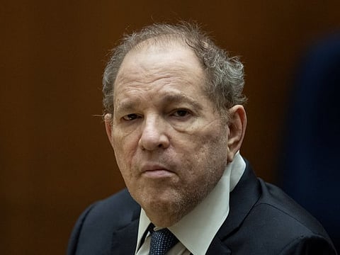 Former film producer Harvey Weinstein appears in court at the Clara Shortridge Foltz Criminal Justice Center in Los Angeles, California, USA, October 4, 2022.