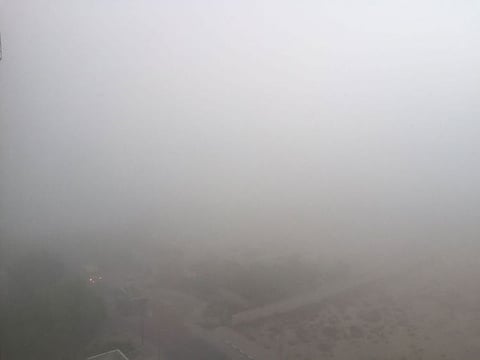 It's a foggy morning today in Silicon Oasis in Dubai