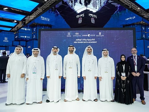 The Department of Government Support, represented by the Abu Dhabi School of Government and the Abu Dhabi Digital Authority launch the Data Academy at Gitex Global in Dubai