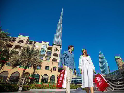 Shoppers at Souk Al Bahar in Downtown Dubai during a previous edition of DSF