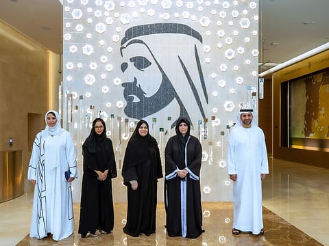 Sheikha Latifa bint Mohammed bin Rashid Al Maktoum (second from right) during her visit to Majlis Al Amal, the UAE’s first cancer drop-in centre, established by Al Jalila Foundation in Dubai