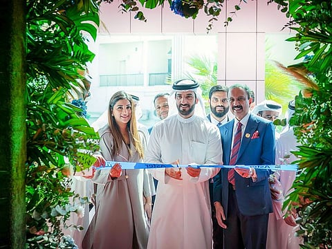 Sheikh Sultan bin Ahmed Al Qasimi, Deputy Ruler of Sharjah and Deputy Chairman of the Sharjah Executive Council, inaugurated the new Aster Hospital in Sharjah on Wednesday. Also present were Dr. Azad Moopen and Alisha Moopen of the Aster Group.