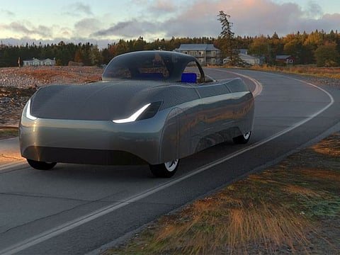 View of the Alef Model A in this undated handout photo released to Reuters October 17, 2022.