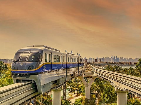 The monorail connects all the key landmarks of Palm Jumeirah.