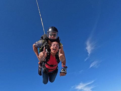 Nazriya Nazim goes skydiving in Dubai
