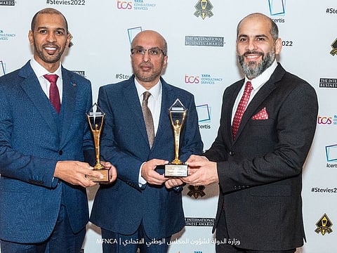 The Ministry of State for Federal National Council Affairs (MFNCA) has received two awards by the International Stevie Business Awards 2022, considered among the highest international business awards for creativity, institutional excellence, and human resources.