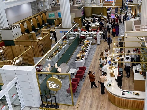 Guests at the launch of "Their Patio" first arrival lounge by Plaza Premium Group at Dubai International Airport Terminal-3. Photo: Virendra Saklani/Gulf News