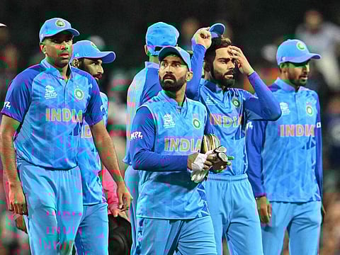 Indian players leave the field after their victory over the Netherlands in the ICC men’s Twenty20 World Cup 2022 cricket match at the Sydney Cricket Ground on October 27, 2022.