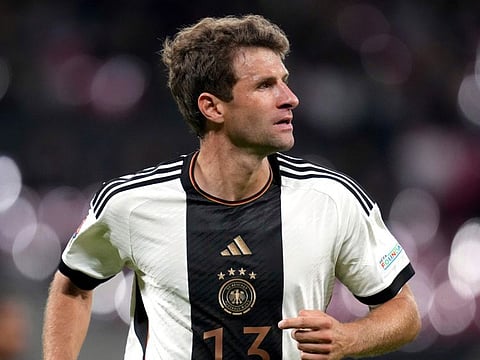 Germany's Thomas Mueller during the Uefa Nations League match against Hungary. The veteran will be key to Germany in the World Cup in Qatar.