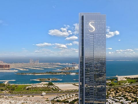 The tower also offers residents scenic views of the open sea and the lush Emirates Golf Club.