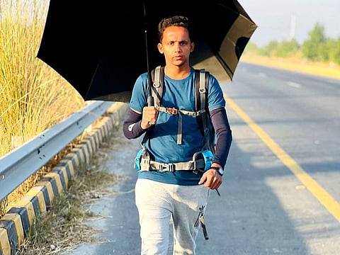 Usman Arshad, has set out on his ‘dream journey’ on foot to the holy city of Mecca from Okara in the Punjab district of Pakistan.