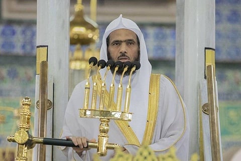 Imam and preacher of the Prophet Mosque Abdulbari bin Awwad .