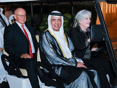 His Highness Sheikh Saud bin Saqr Al Qasimi during the Czech Republic National Day ceremony in Rasl Al Khaimah on Friday