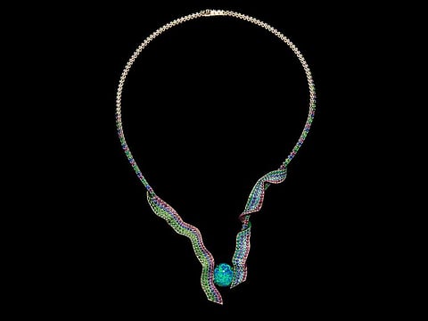 Creative Director of Dior Jewelry Victoire de Castellane designed the new Dior Print haute joaillerie collection to represent the art of textiles in three-dimensional form.