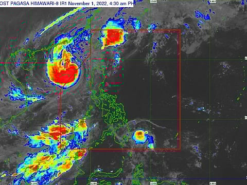 Tropical storm Banyan spotted east of the Philippines on November 1, 2022.