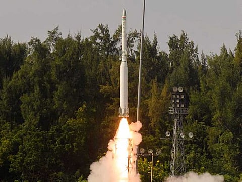 India successfully conducted maiden Flight Test of Phase-II Ballistic Missile Defence (BMD) interceptor AD-1 missile with a large kill altitude bracket from APJ Abdul Kalam Island, Odisha on Wednesday, November 2, 2022.